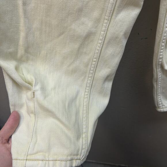 We the Free Ankle Acid Wash Barrel Jeans, Women Sz 25 High‎ Waist belted Pleated - Picture 6 of 10